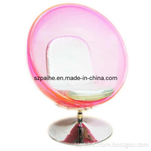 Plexiglass Rotating Rubber Soled Bubble Chair